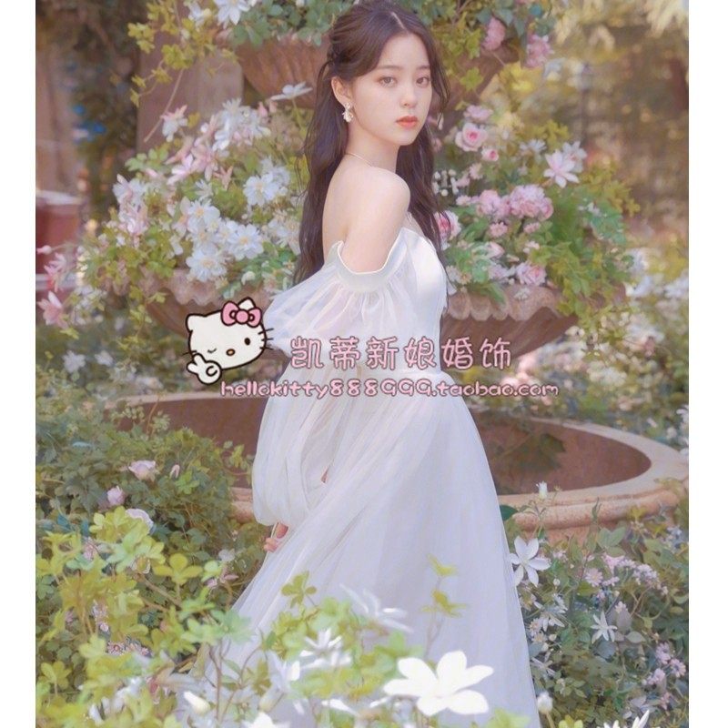 新娘婚纱袖子软纱长款仙女袖遮肉显瘦免缝主持礼服配饰拍照,淘宝优惠券,粉丝福利购,淘宝优惠卷