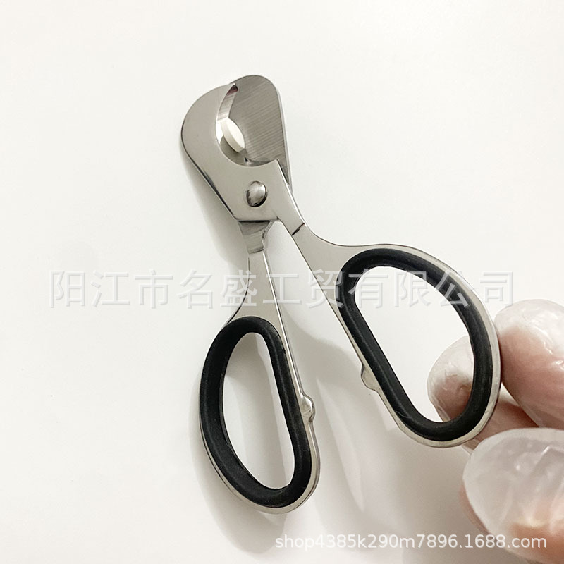 速发Stainless steel cigar cutter 2-in-1 pill pill scissors M - 图0