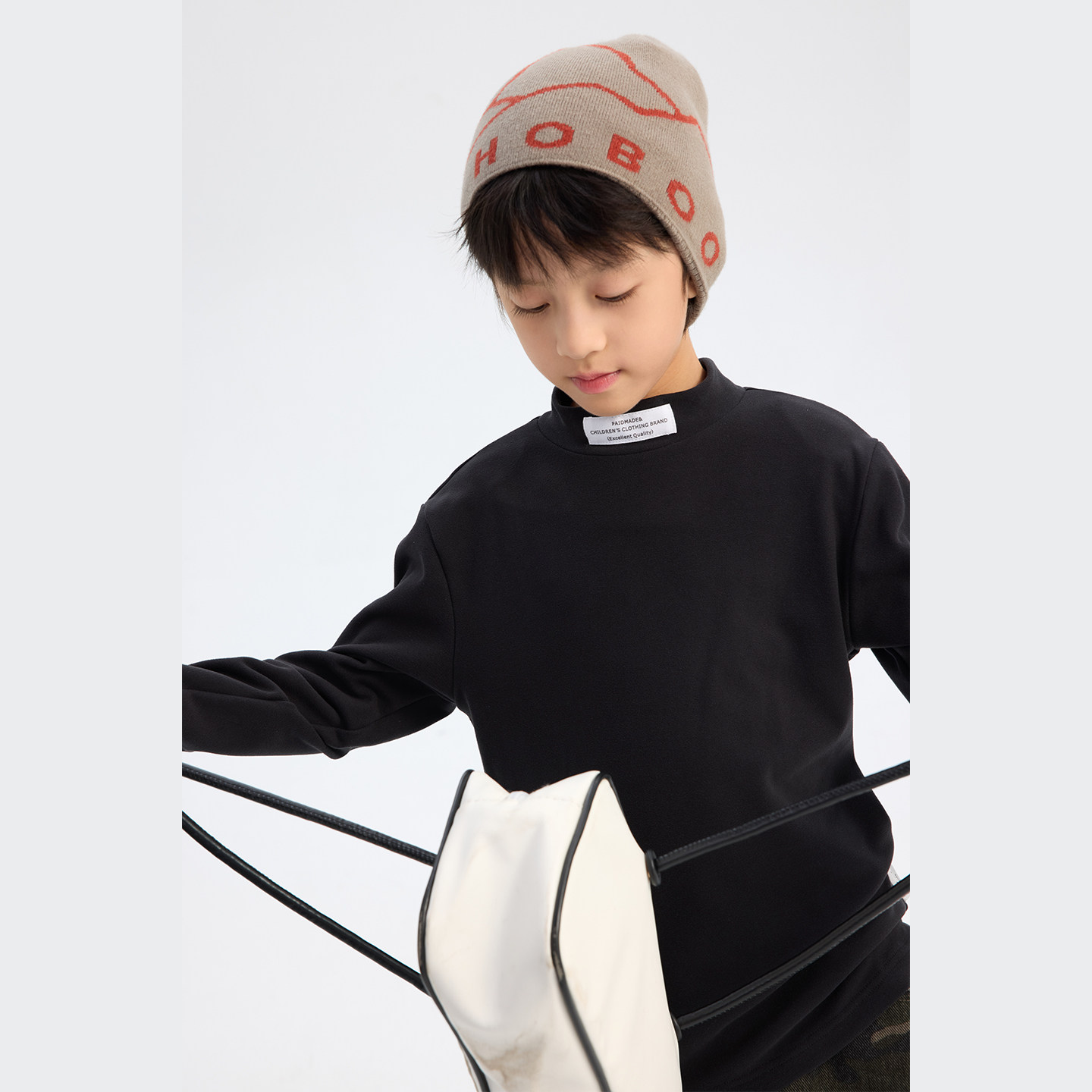 派町童装男童T恤2025秋冬新款儿童体恤打底衫加绒保暖半高领洋气,淘宝优惠券,粉丝福利购,淘宝优惠卷