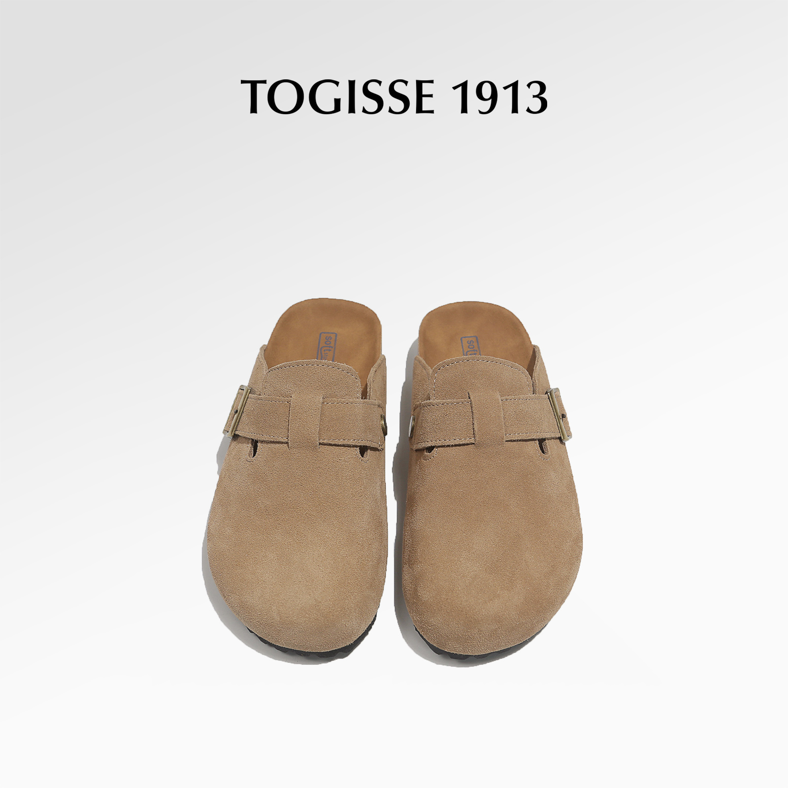 TOGISSE【云朵松饼】法式复古软底一脚蹬懒人包头半拖单鞋勃肯鞋 - 图3