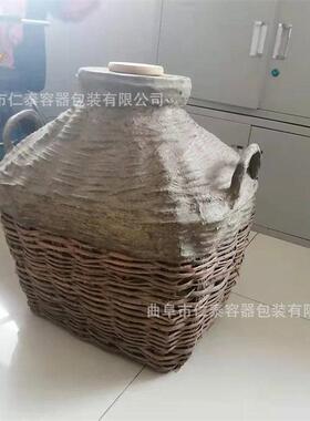 仿古条编桑皮纸酒篓厂家直接供应条编酒篓各种型号规格酒篓
