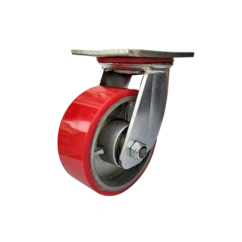 脚轮C-CTHK125-U/100/150刹车C-CTHS/CTHJ聚氨酯脚轮重载 - 图1