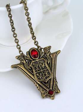 暮光之城项链个性复古新月波峰塔钟吊坠毛衣链欧美外贸饰品