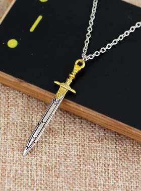 欧美电影周边饰品海洋怪兽项链时尚复古宝剑吊坠毛衣链淘宝货源