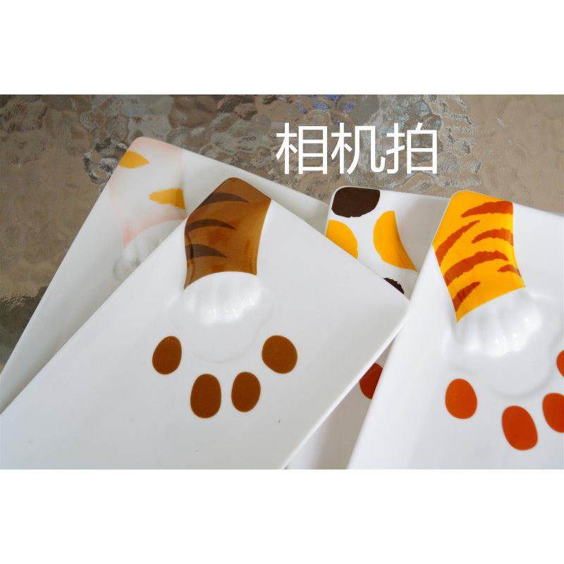 日式小可爱猫咪盘小馋猫偷吃饺子盘猫爪肉球寿司盘猫咪小肉垫长盘,淘宝优惠券,粉丝福利购,淘宝优惠卷
