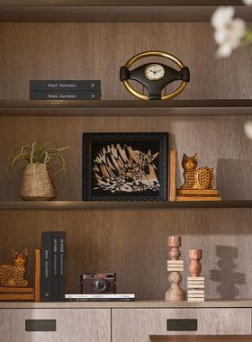 别墅欧式装饰摆饰茶几大理石烛台艺术创意花瓶桌面混搭摆件高级感