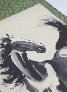 11徐悲鸿奔马图挂画宣纸高清复制