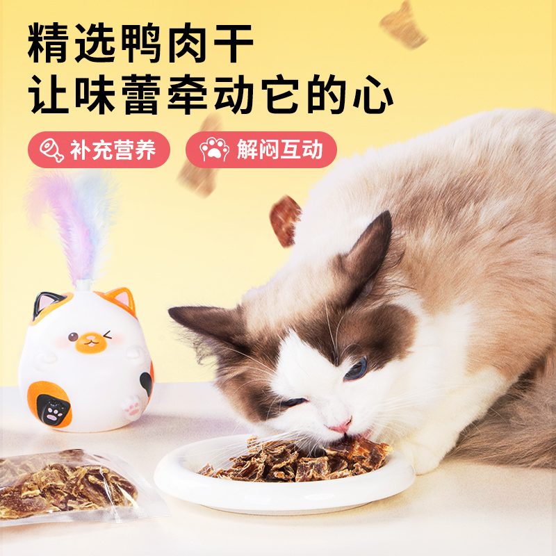 宠物零食高蛋白鸭肉干随机猫玩具逗猫解闷自嗨宠物用品 - 图1