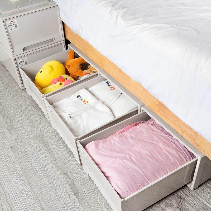 抽屉式收纳盒家用可叠加塑料储物箱书本杂物衣物收纳柜抽屉式,淘宝优惠券,粉丝福利购,淘宝优惠卷