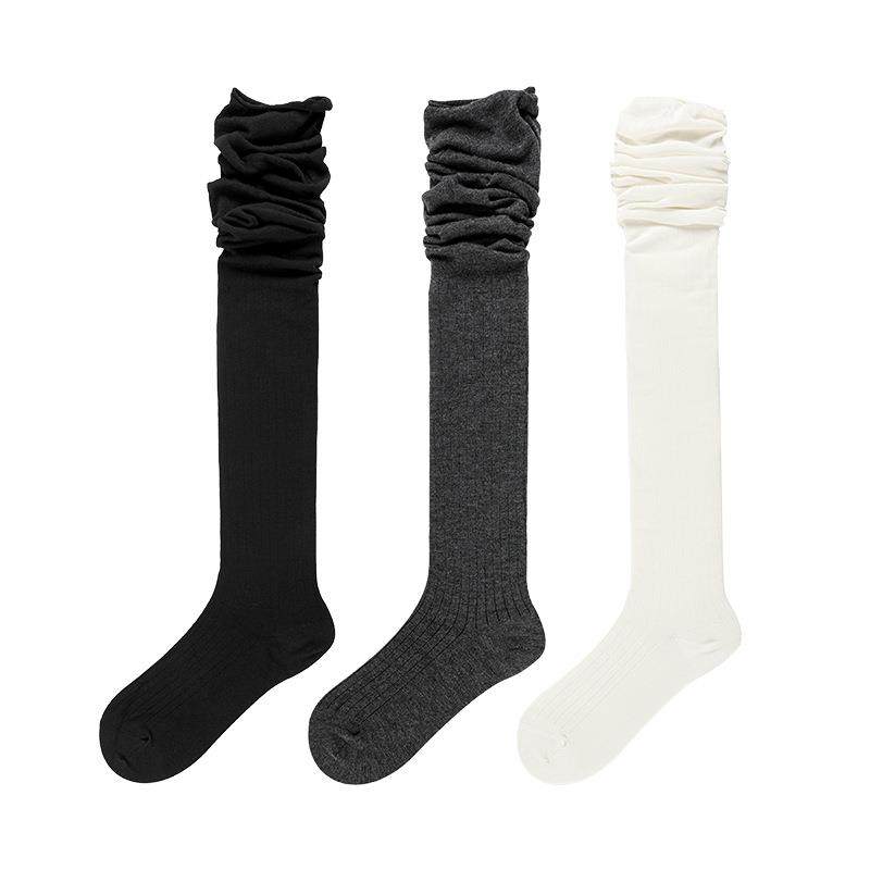 袜子女日系显瘦黑色高筒袜过膝长筒袜小腿袜堆堆袜子,淘宝优惠券,粉丝福利购,淘宝优惠卷