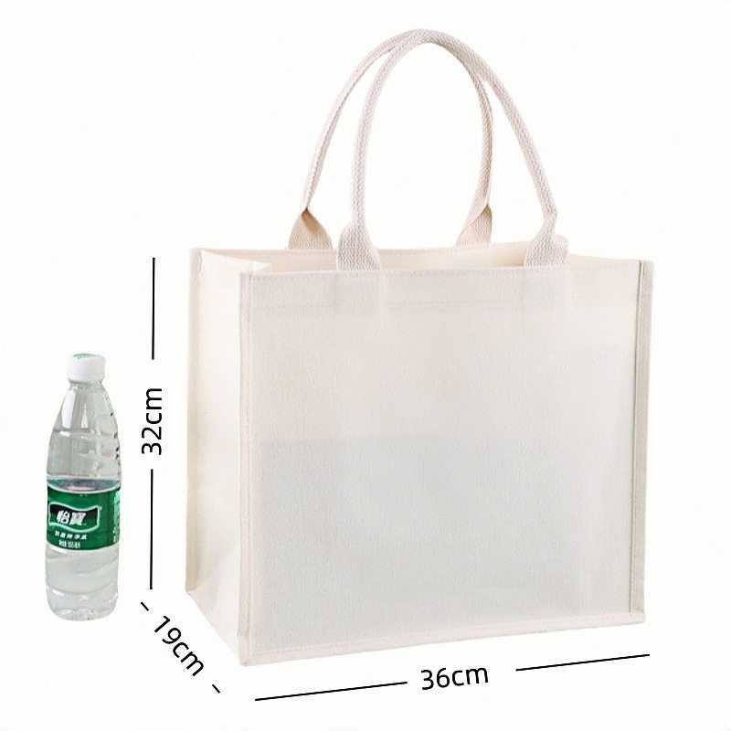 帆布托特包现货定制飘带帆布袋印logo手提麻布包加厚大容量立体袋,淘宝优惠券,粉丝福利购,淘宝优惠卷