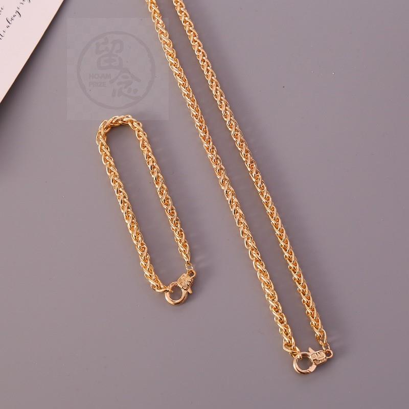 网红。Jewelry personality geometry thick chain necklace fema - 图1