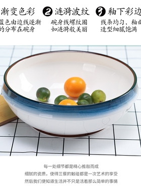 陶瓷酸菜鱼盆碗水煮鱼盆大汤碗面碗酒店餐具家用特色菜碗复古餐具