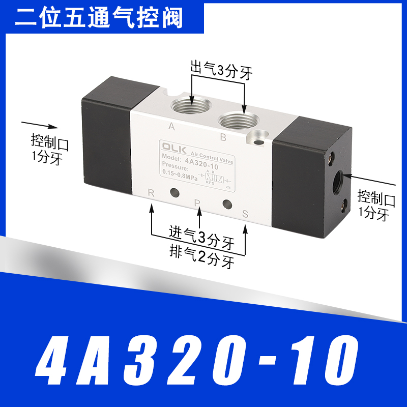 急速发货气控阀4A220-08/210-06/320-10二位五通气动控制阀换向阀-图1