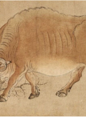唐韩滉五牛图传世十大名画国画