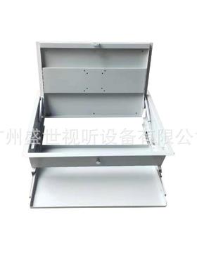 19寸办公学校显示器嵌入手动翻转器全钢制键盘托