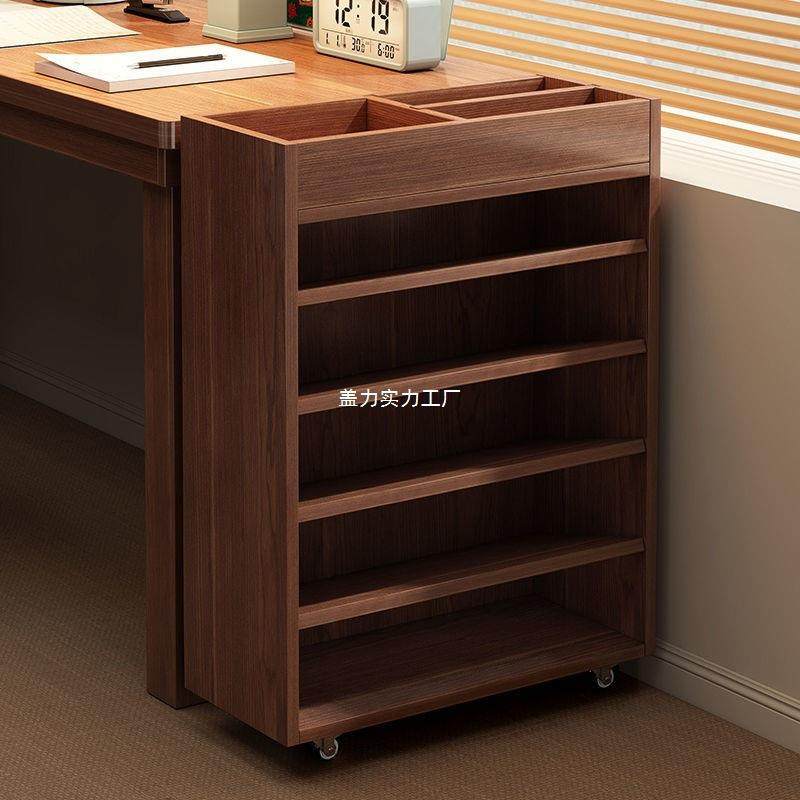 实木书架落地可移动置物架教室课桌旁侧书本收纳储物边柜书柜书架,淘宝优惠券,粉丝福利购,淘宝优惠卷