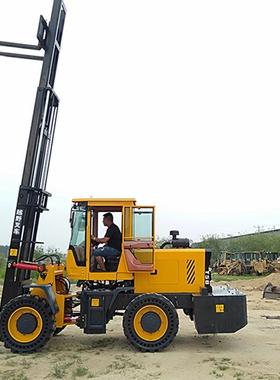 四驱越野叉车内燃柴油液压搬运车3.5吨45吨建筑工程