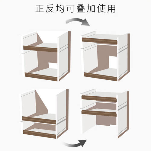 Tenma天马可叠加收纳架自由组合绘本整理架置物架桌下包包收纳盒 - 图2