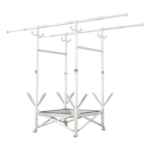 折叠晾衣架落地家用阳台卧室挂衣晒被子神器室外凉衣杆室内晒衣架 - 图3