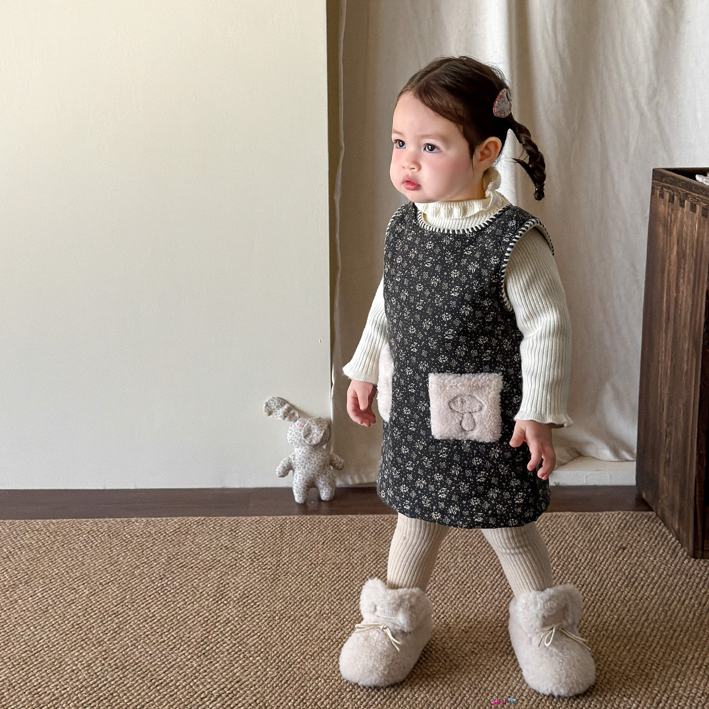 维木童装女童连衣裙冬装加厚保暖洋气儿童背心裙一岁婴儿女宝裙子,淘宝优惠券,粉丝福利购,淘宝优惠卷