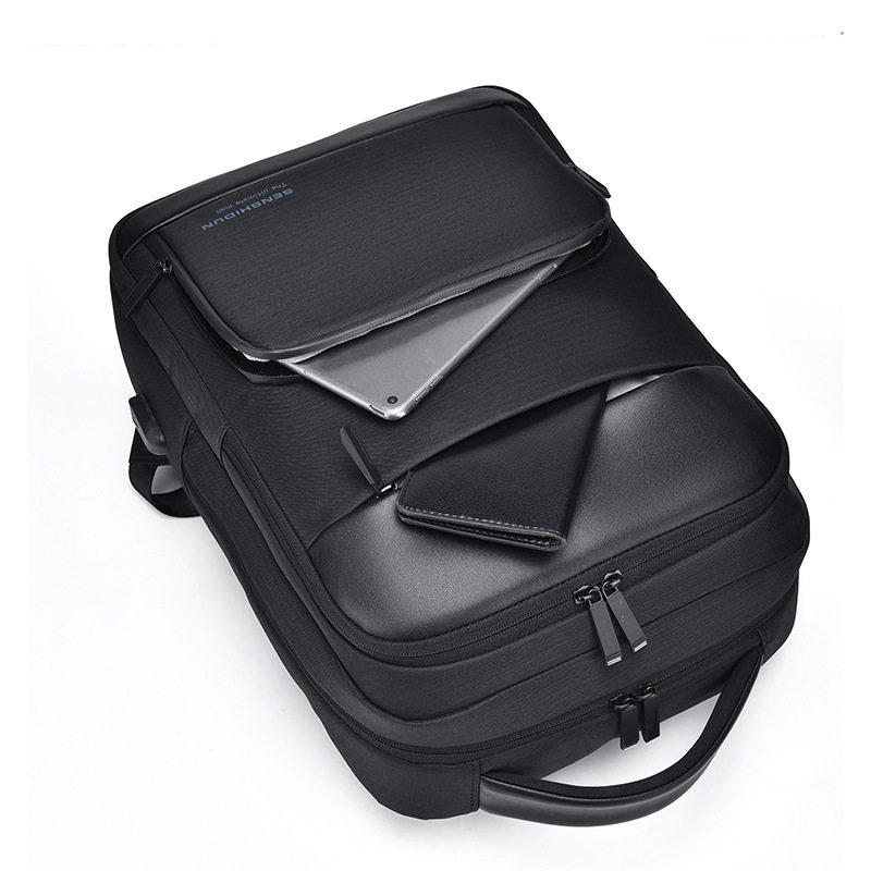 商务双肩包男大容量防水电脑背包男款时尚旅行背包牛津布礼品,淘宝优惠券,粉丝福利购,淘宝优惠卷