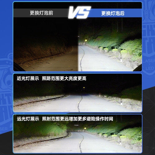 适用于06-22款本田思域led汽车大灯强光高亮聚光近光远光灯泡车灯 - 图0