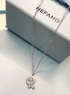 何方优雅绽放玫瑰项链气质轻奢女