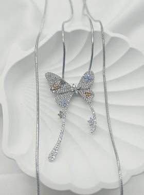 何方925银长项链女轻奢陈都灵花