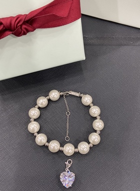 何方女爱心波波手链手环轻奢个性