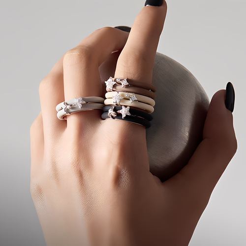 [新品]何方HEFANG珠宝星轨戒指轻奢饰品配饰女高级百搭生日礼物 - 图1