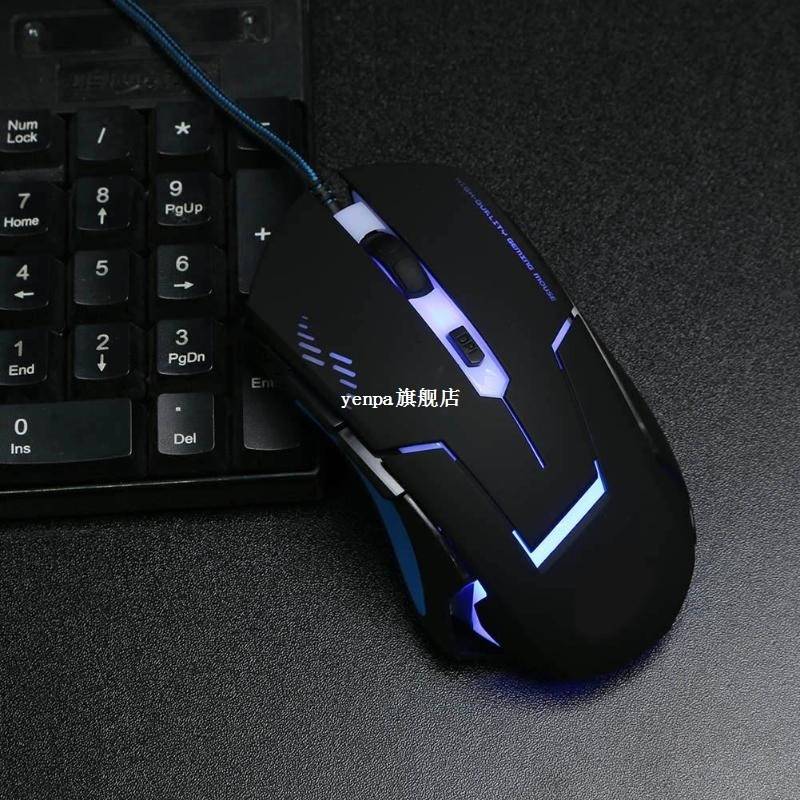 网红Wired Gaming Mouse 2400DPI Adjustable 6 Buttons Cable US - 图2