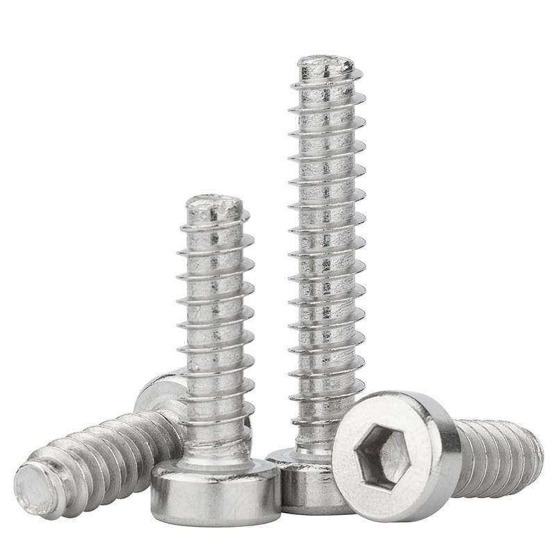 304不锈钢薄头平尾自攻螺丝矮头内六角螺丝钉大全M1.7M2M3M4M5M6 - 图3