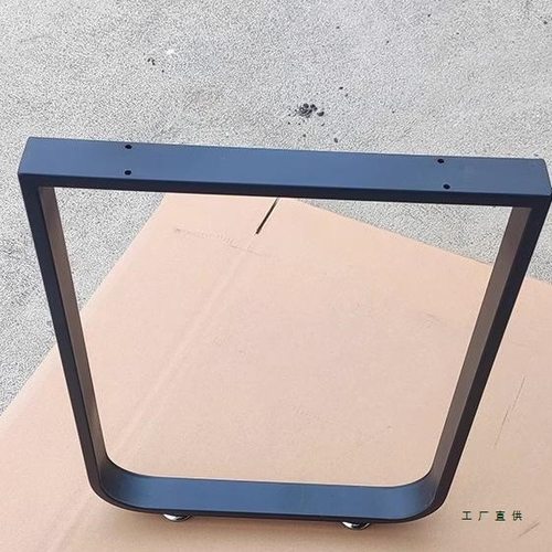 黑色吧台腿餐台脚书桌单边支撑脚橱柜腿台架支架铁艺可调节定 制 - 图1