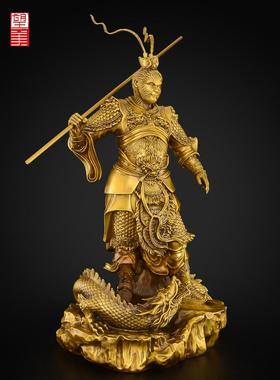 铜孙悟空摆件黄铜齐天大圣斗战胜佛铜像客厅办公室铜猴工艺品
