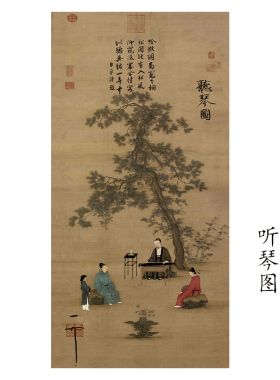 玄关挂画新中式客厅装饰画入户走廊过道茶室国画仿古画竖版山水画