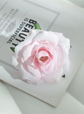 Y 7厘米玫瑰仿真花头簪花发箍diy材料发饰学士帽装饰手工花假花