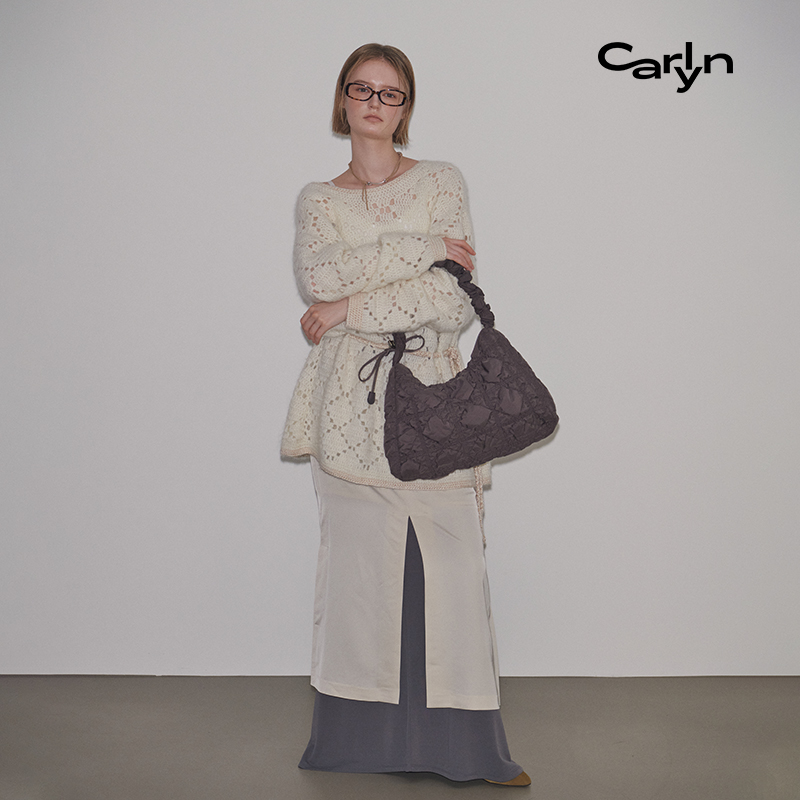 Carlyn LANE大号韩国翻盖邮差hobo褶皱云朵斜挎手提包流浪包