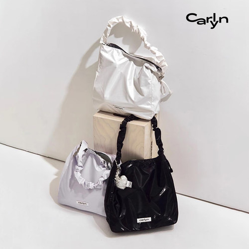 【虞书欣同款】Carlyn RUSS ECOBAG韩国斜挎垃圾袋Hobo流浪手提包 - 图1