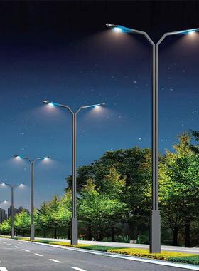8-12米市政LED双臂路灯户外防水超高亮路灯直销高低臂LED路灯