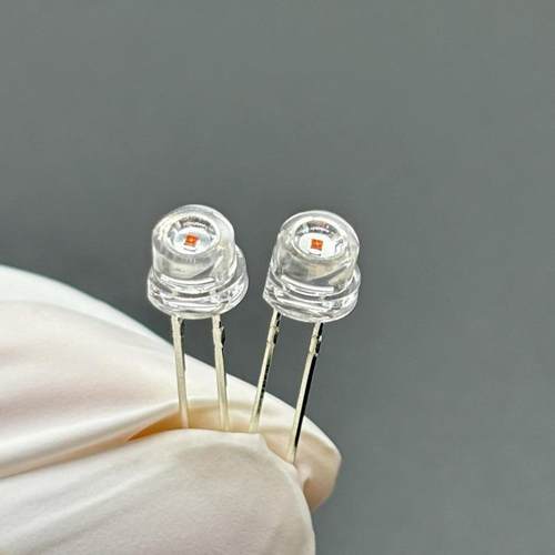 高品质F5草帽黄光LED灯珠0.5W20mil高亮直插5mm草帽灯珠 - 图0