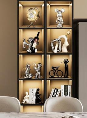 轻奢高档家居电视柜酒柜装饰品客厅现代餐边柜高级感工艺品摆件