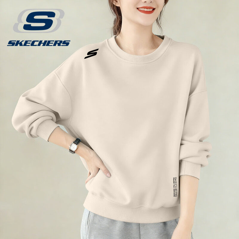 斯凯奇加绒运动卫衣女冬季新款美式宽松上衣纯色打底衫外套超好看,淘宝优惠券,粉丝福利购,淘宝优惠卷