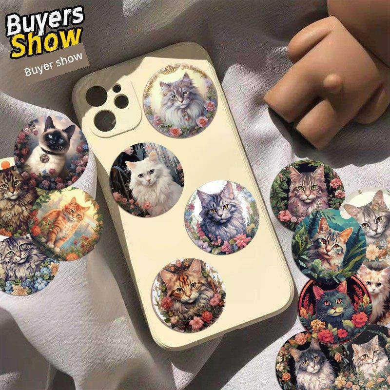 50张小猫印章卡通涂鸦贴纸可爱花圈手机壳笔记本装饰防水贴画diy,淘宝优惠券,粉丝福利购,淘宝优惠卷