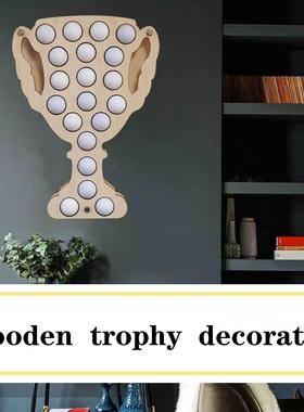 跨界创意木制奖杯设计高尔夫球架松木高尔夫球展示架高尔夫球装饰