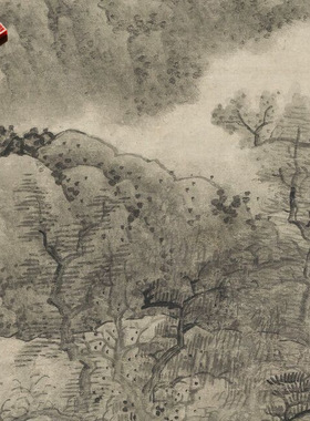 清代龚贤溪山隐居图传统水墨风景