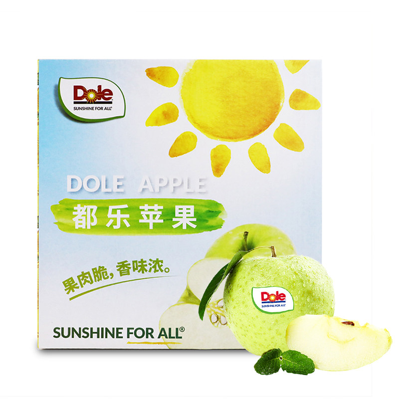 dole都乐山东王林苹果3斤中果彩箱装约7-9粒应季新鲜水果 dole都乐山东王林苹果3斤中果彩箱装约7-9粒应季新鲜水果
