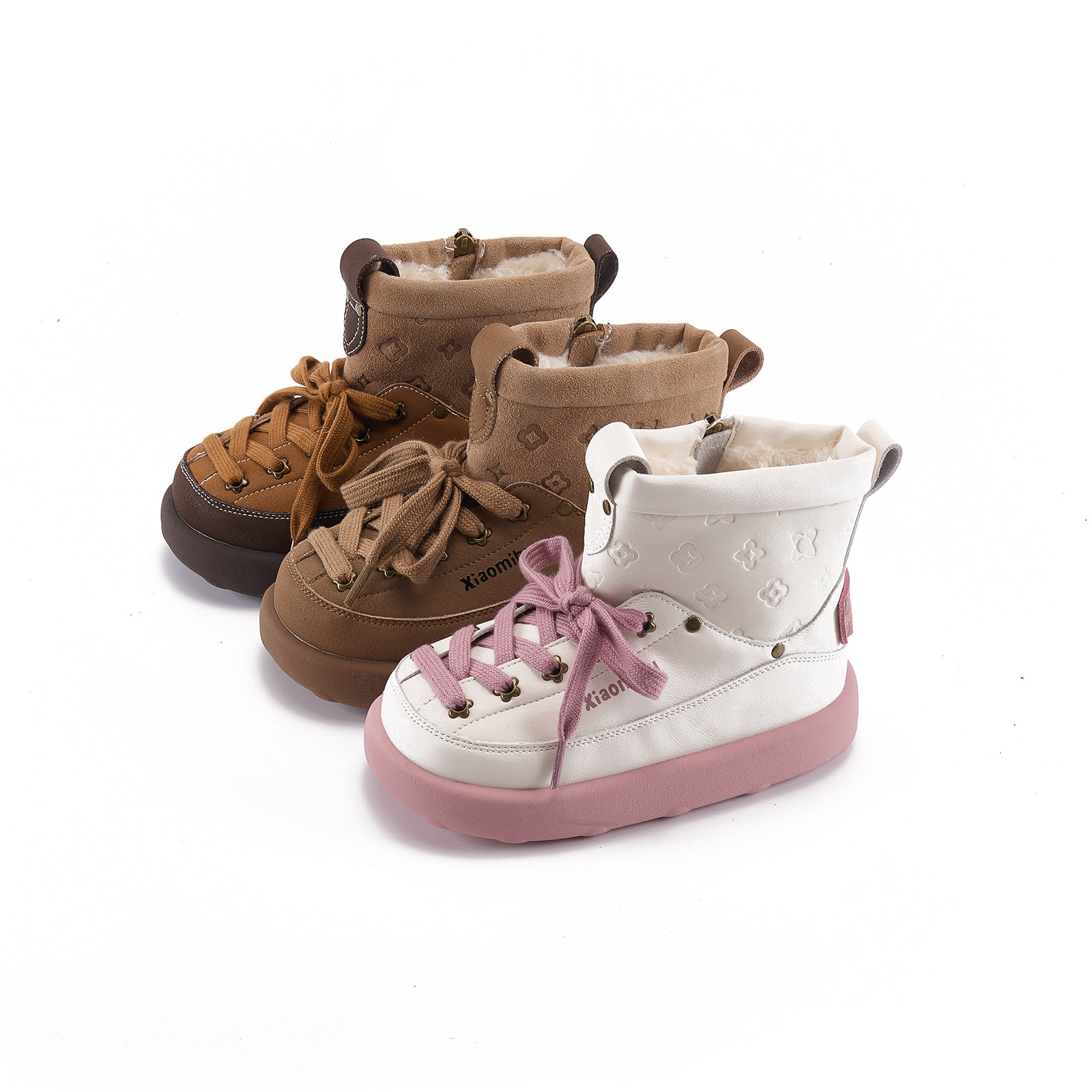 小米步女童雪地靴2025冬季新款加绒保暖棉鞋儿童加厚防寒洋气棉靴,淘宝优惠券,粉丝福利购,淘宝优惠卷