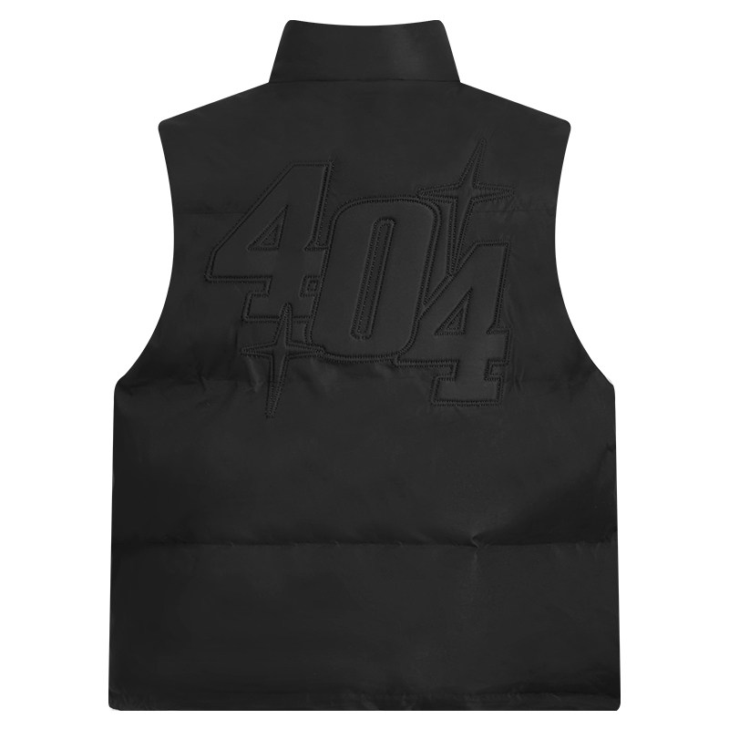 404MOB潮流刺绣立领夹棉羽绒背心马甲男秋冬新款防水厚款保暖外套,淘宝优惠券,粉丝福利购,淘宝优惠卷