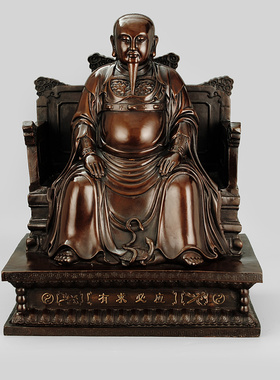 玄天上帝铜像纯铜金殿祖师爷铜像武当山真武大帝玄武神60厘米摆件